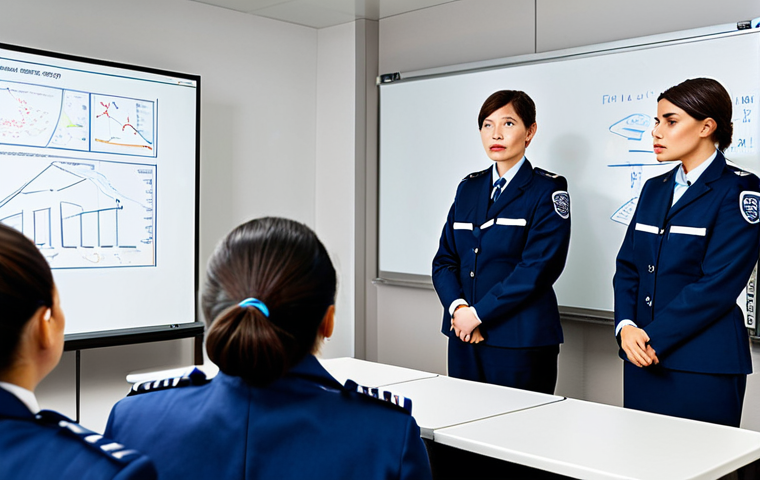 항공보안관리사 자격증으로 가는 첫걸음 - Training Session**

"A group of trainee air security assistants in a classroom setting, fully clothe...