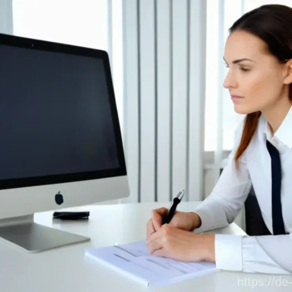 항공보안관리사 자격시험 일정 확인 방법 - **Prompt:** A focused, professional woman in her late 30s, dressed in business casual attire, intent...