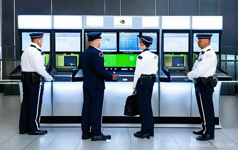 항공보안관리사와 보안관리 시스템 활용 - **Prompt 1: The Vigilant Guardians of the Skies**
    "A diverse group of highly professional German...