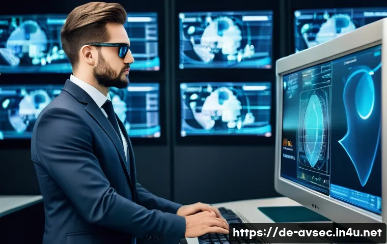 항공보안관리사 자격증 필요 기술 - A professional airport security manager in a modern European airport control room, surrounded by mul...