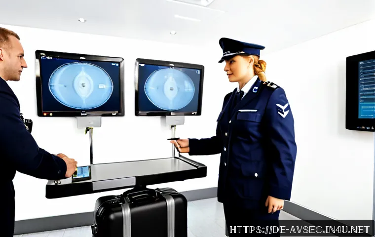 항공보안관리사와 보안 교육 현황 - Photorealistic airport security training room in Germany, an aviation security manager in profession...